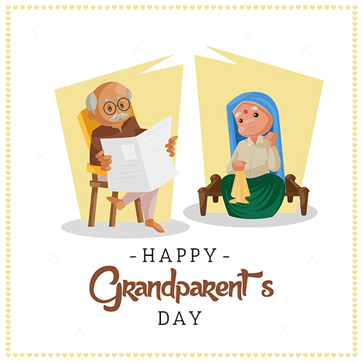 Happy Grandparents Day Banner Template