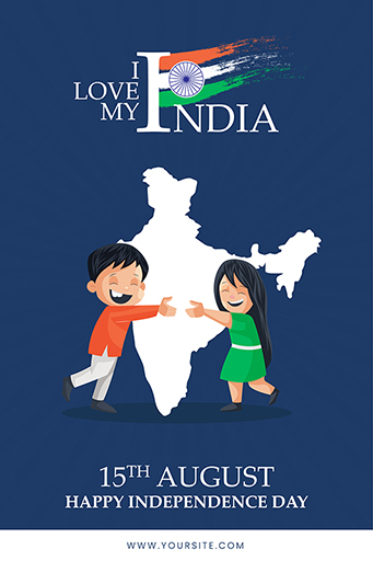 Independence day I Love my India flyer template