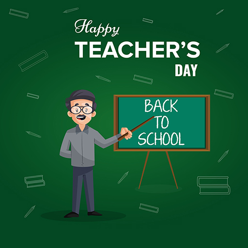 Happy Teacher’s Day template back to school banner design