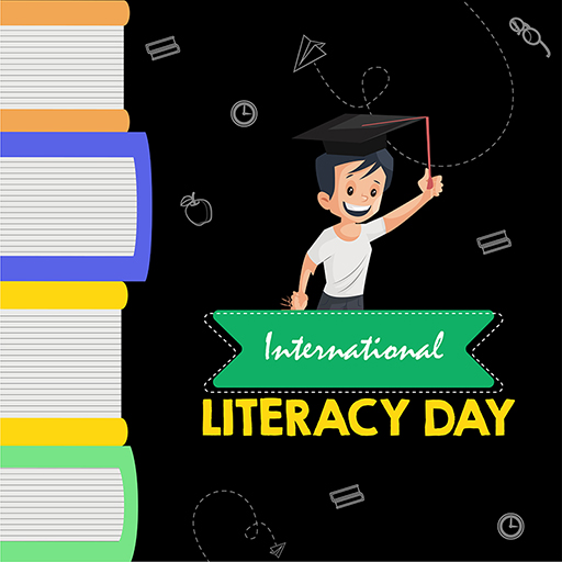 10 International Literacy Day banner with a boy medium thumbnail