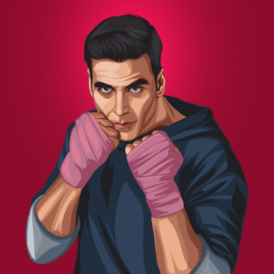 Akshay Kumar Indian Actor Vector Portrait Illustration Akshay Kumar Indian Actor Vector Portrait Illustration
