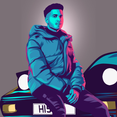 Arjun British Singer-Songwriter Vector Portrait Illustration