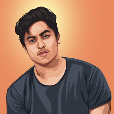 Harsh Beniwal Indian Youtuber Vector Portrait Illustration