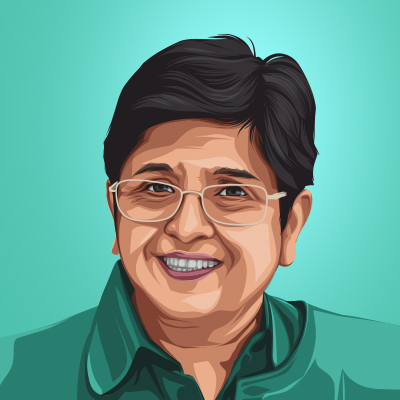 Aggregate 114+ kiran bedi pencil sketch latest - in.eteachers