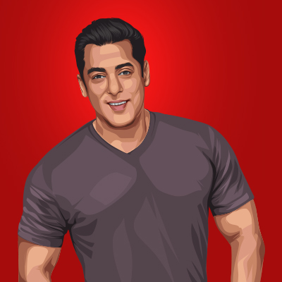 Salman Khan Indian Film Actor & Television Personality vector Illustration Salman Khan Indian Film Actor & Television Personality vector Illustration