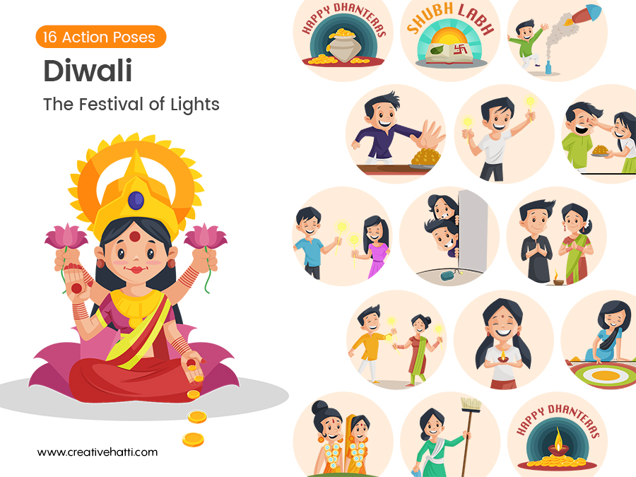 Diwali- The Festival of Lights Vector Bundle