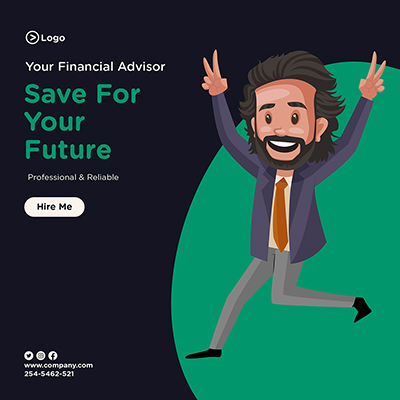 Financial advisor and consultant social media banner design