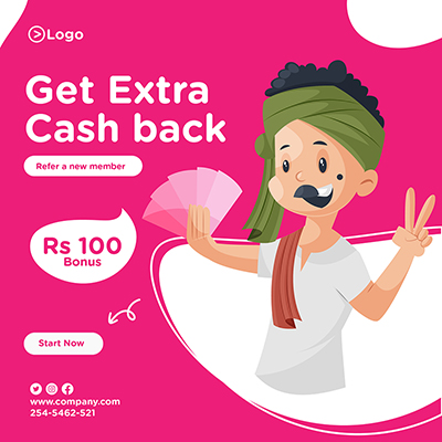 Get Extra Cashback On Milk With a Milkman Banner Design Template