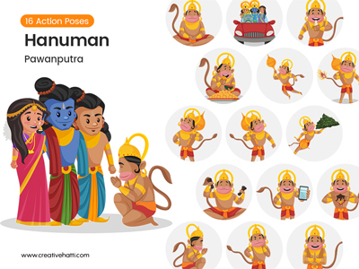 Hanuman – Pawanputra Vector Character Bundle
