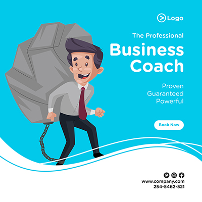 Rest your business workload with a professional businessman banner design