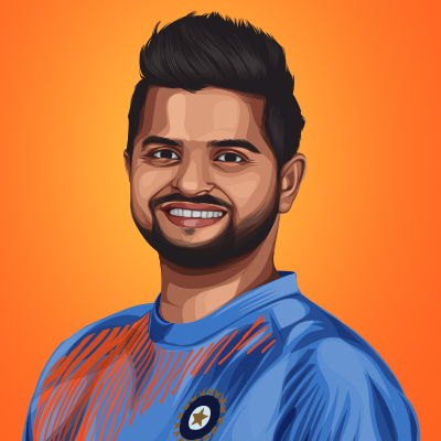 Suresh Raina Indian Cricket Player Vector Illustration for free download