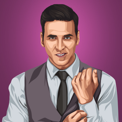 Akshay Kumar Indian Actor Portrait Illustration