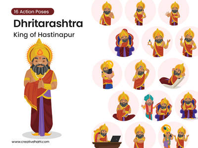 Dhritarashtra – King of Hastinapur Vector Character Bundle