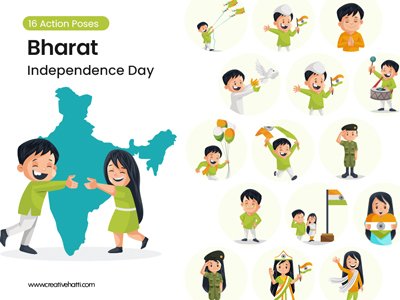 Happy Independence Day- Mera Bharat Mahaan Vector Bundle