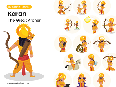 Karna – The Great Archer Vector Character Bundle