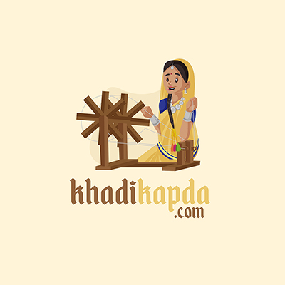 Indian khadi kapda vector mascot logo template