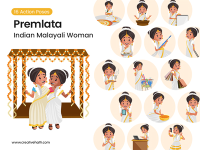 Premlata – Indian Malayali Woman Vector Bundle