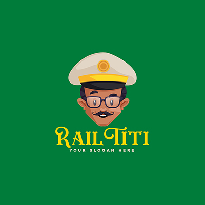 Indian Rail Titi vector mascot logo template