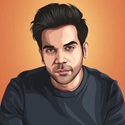 Rajkummar Rao Indian film Actor & Artist Vector Illustration