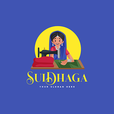 Sui Dhaga vector mascot logo template
