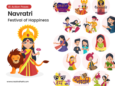 Navratri- The Festival of Happiness Vector Bundle