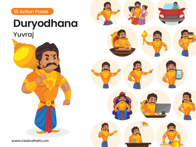 Yuvraj Duryodhana Vector Character Bundle