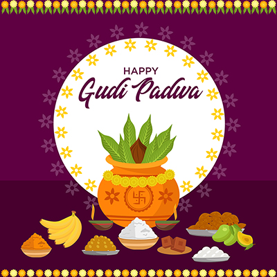 Banner Design Of Indian New Year Gudi Padwa Festival