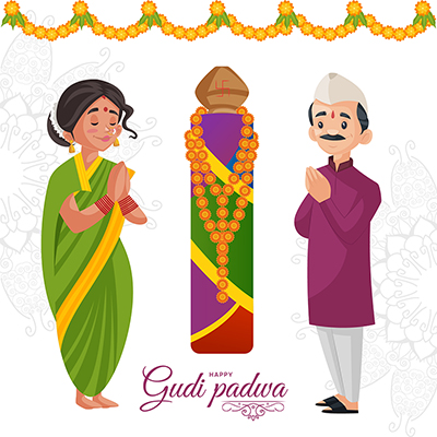 Banner Of Indian New Year Festival Gudi Padwa