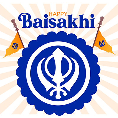 Banner of Indian Punjabi festival celebration of happy Baisakhi- 21 small