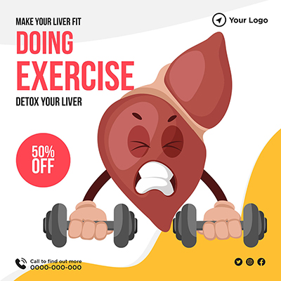 Doing exercise detox your liver banner design