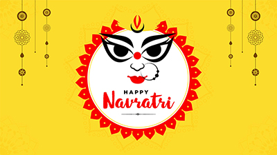 Happy Navratri Indian traditional festival banner design
