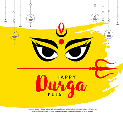 Indian traditional Navratri festival social media banner design