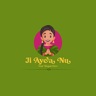 Ji Ayea Nu Indian Vector Mascot Logo Template
