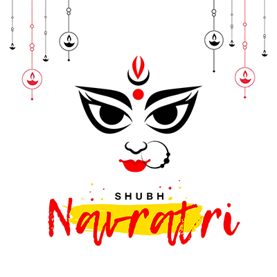 Social media banner of Indian festival shubh Navratri