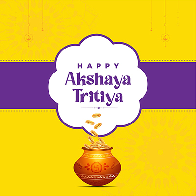 Social media banner of Akshaya Tritiya festival