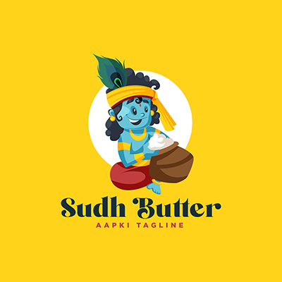 Sudh Butter Vector Mascot Logo Template