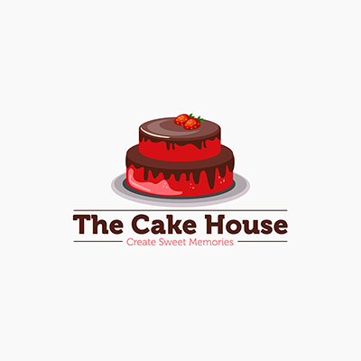 The Cake House Vector Mascot Logo Template