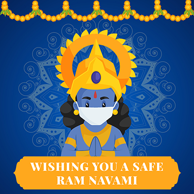 Wishing you safe Ram Navami with social media banner