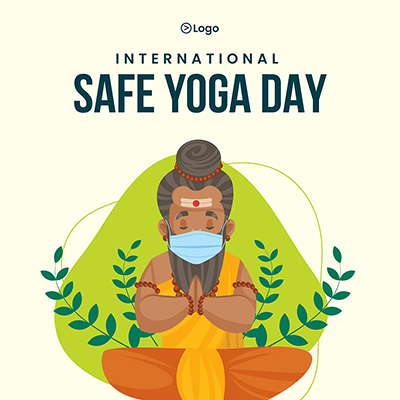 Banner design for international safe yoga day