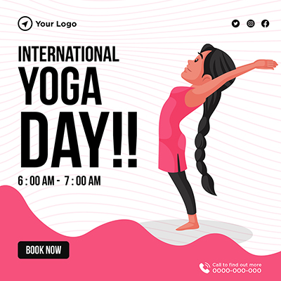 Banner design for international yoga day