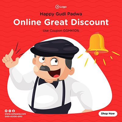 Banner design happy Gudi Padwa online great discount