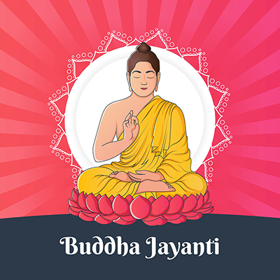 Banner design of buddha jayanti illustration -3 small