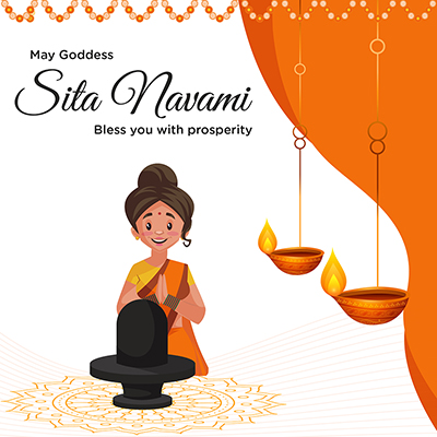 Banner of auspicious celebration goddess Sita Navami
