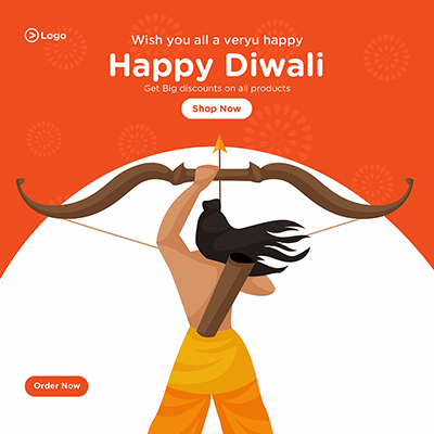 Banner for happy Diwali big discount on all products