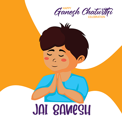 Banner happy ganesh chaturthi celebration jai ganesh