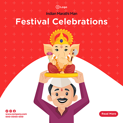 Banner template for festival celebration