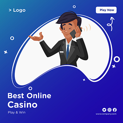 Best online casino play and win banner design