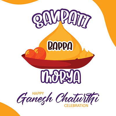 Happy Ganesh Chaturthi celebration ganpati bappa morya banner