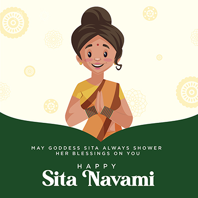 Happy Sita navami banner design template
