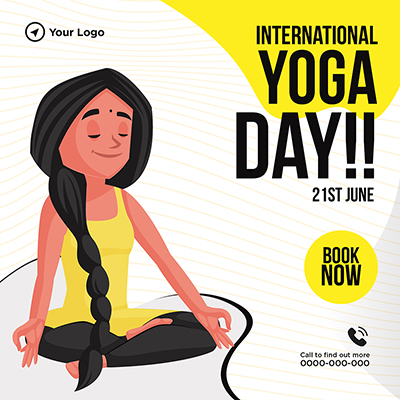 International yoga day on 21st June banner